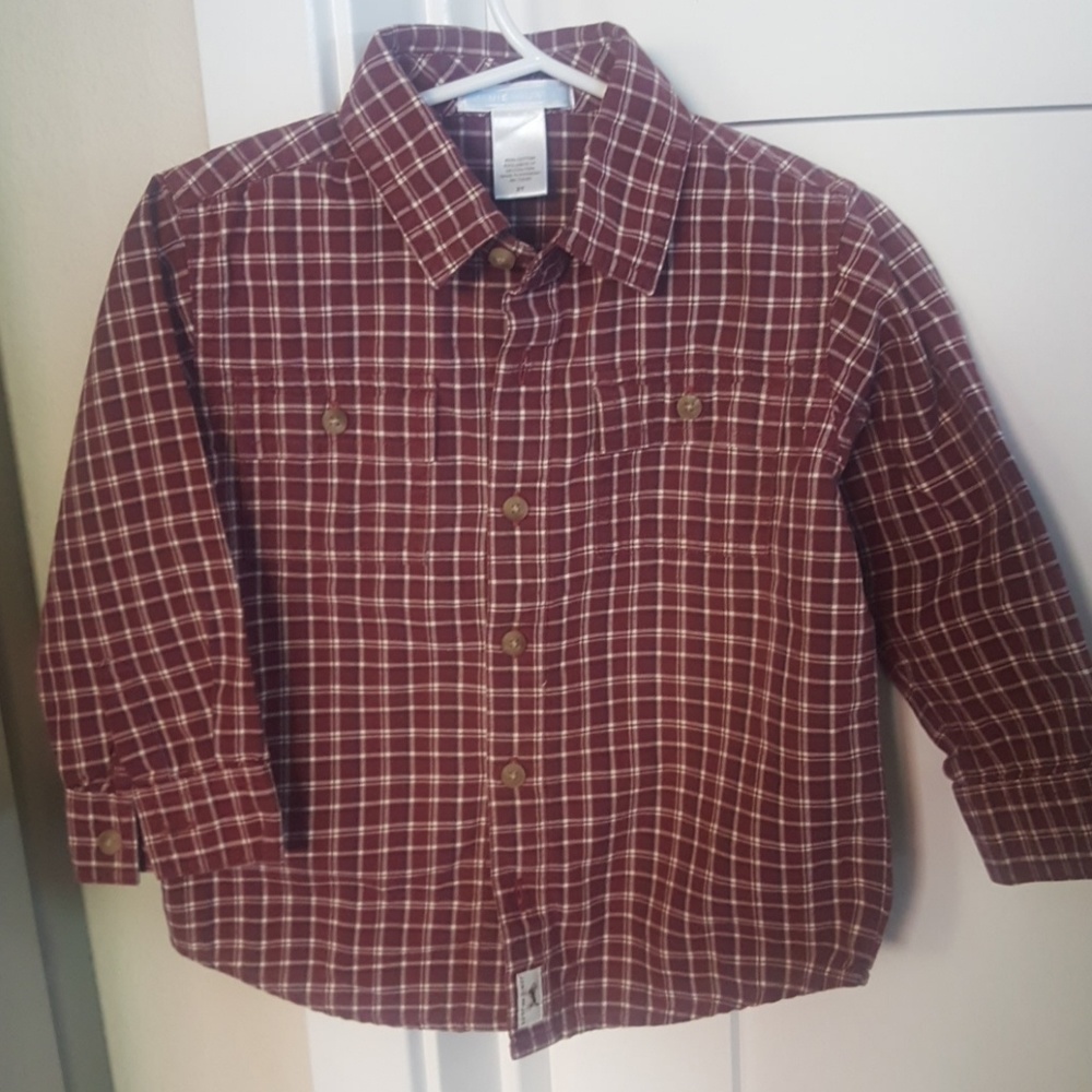 Janie and Jack Toddler Boys Plaid Dress Shirt